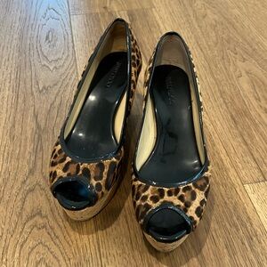 Jimmy Choo animal print wedges size 39.5